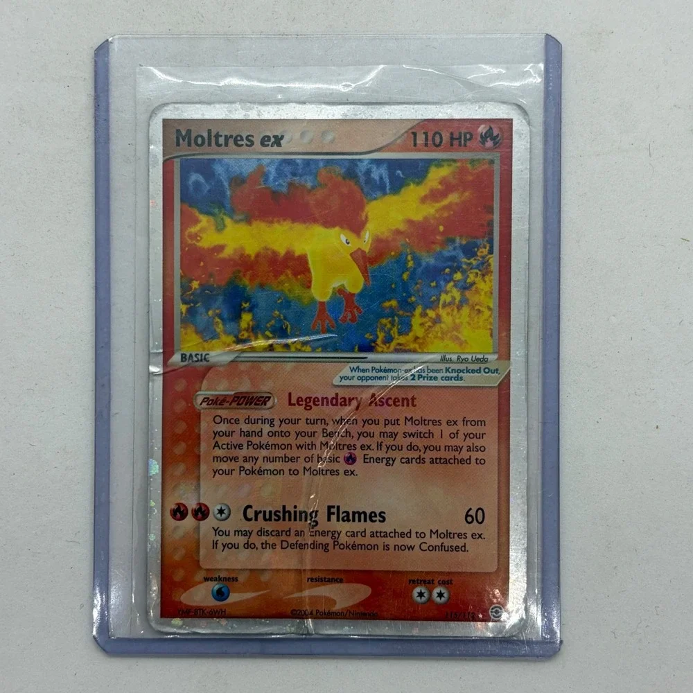Pokemon Moltres ex 115/112 EX FireRed LeafGreen Secret Rare Holo 2004 Card
